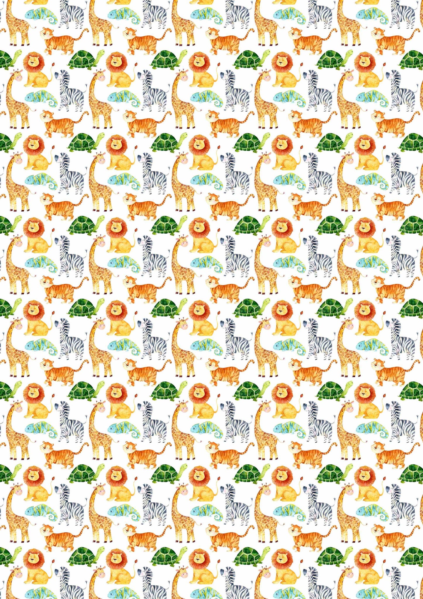 kids animal A1 wrapping paper