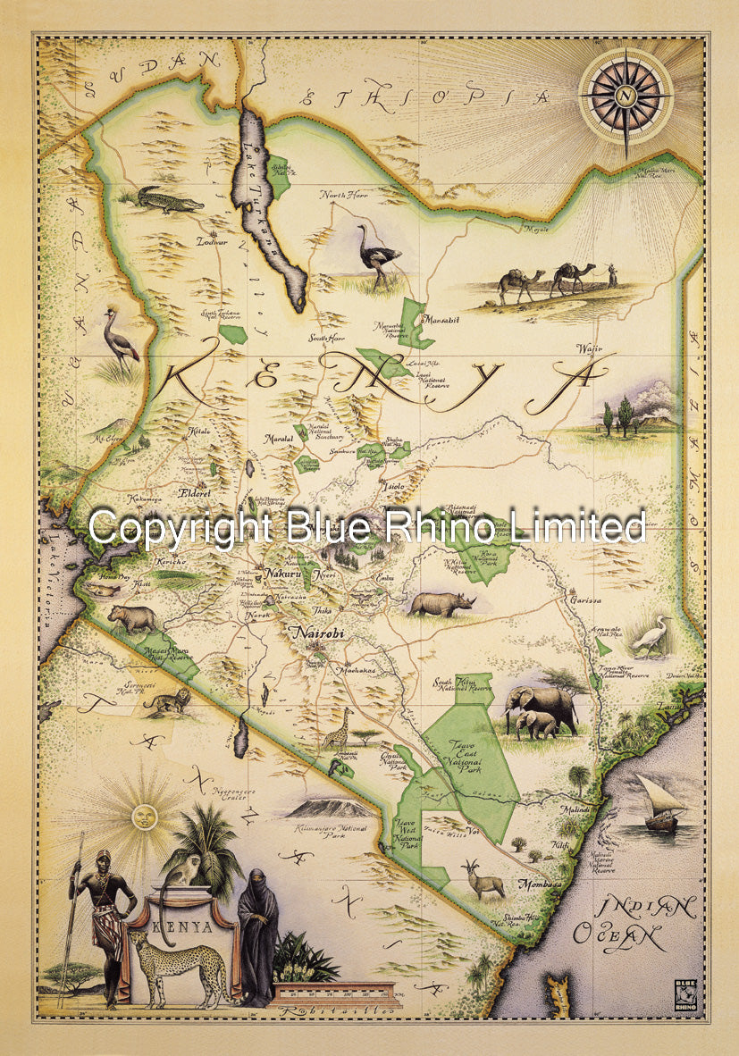 KENYA MAP FLAT  MF/1