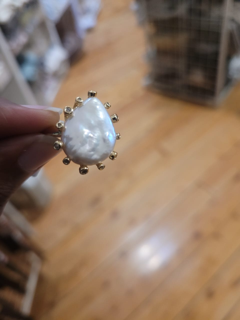 Estones ESR015-Nm Baroque pearl ring