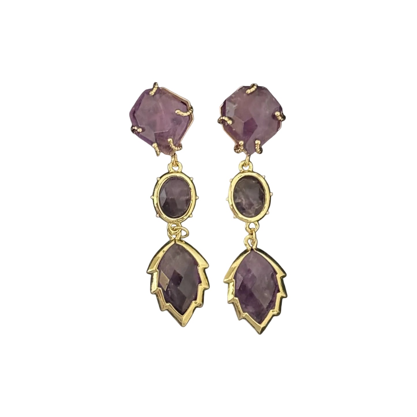 Estones ese143 amethyst earrings