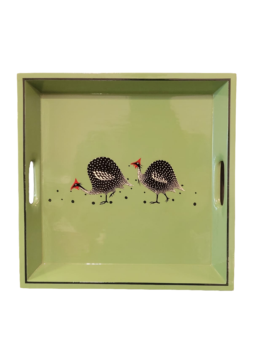 BR GUINEA FOWL SQUARE TRAY