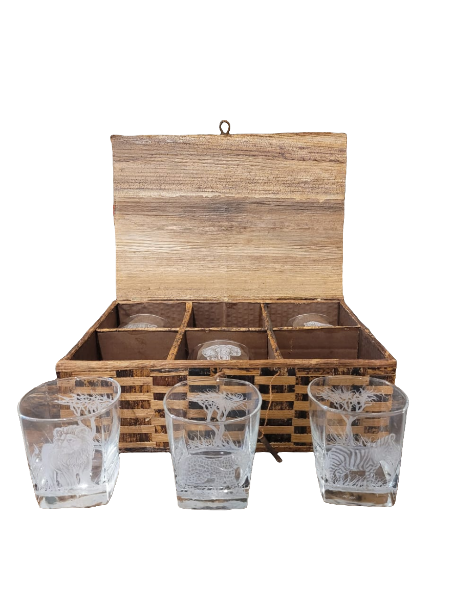 SET OF 6 STERLING GLASS(S)