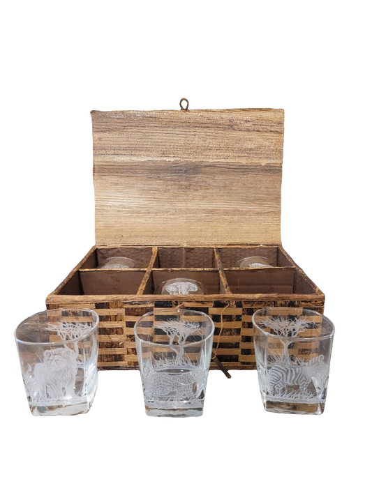 SET OF 6 STERLING GLASS(S)