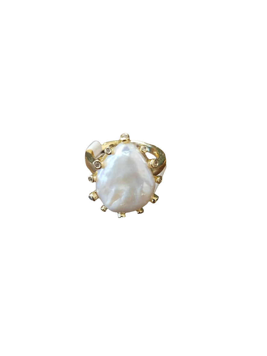 Estones ESR015-Nm Baroque pearl ring