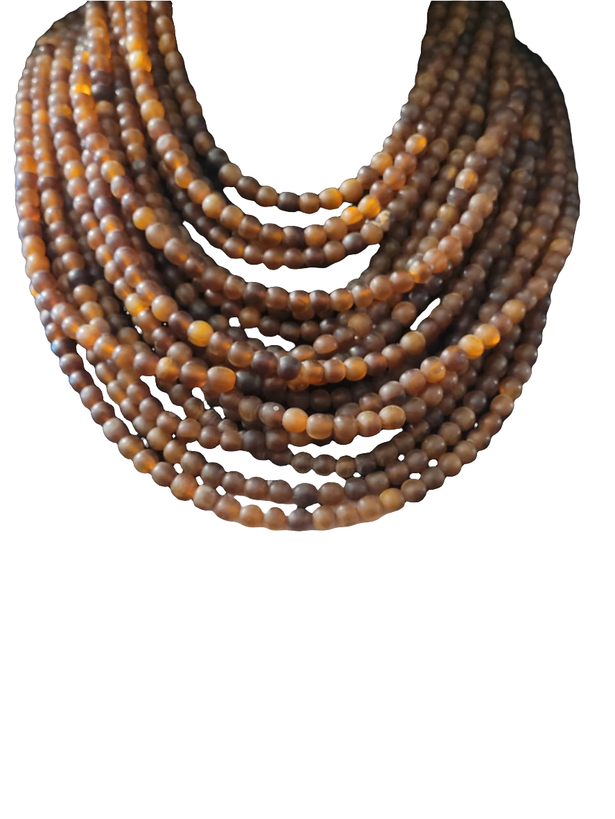 Br Amber bead necklace
