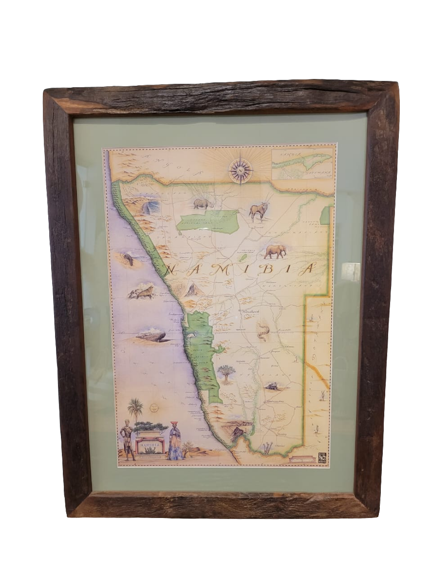 Namibia map in frame