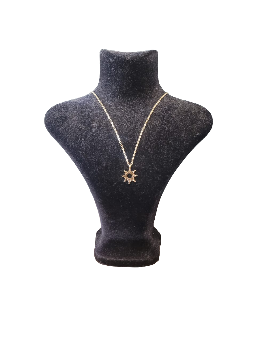 Br Gold sun necklace