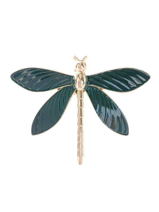 Dragonfly dark green napkin ring