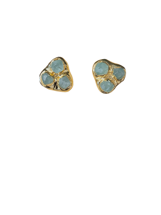 estones ese109 green flourite earring