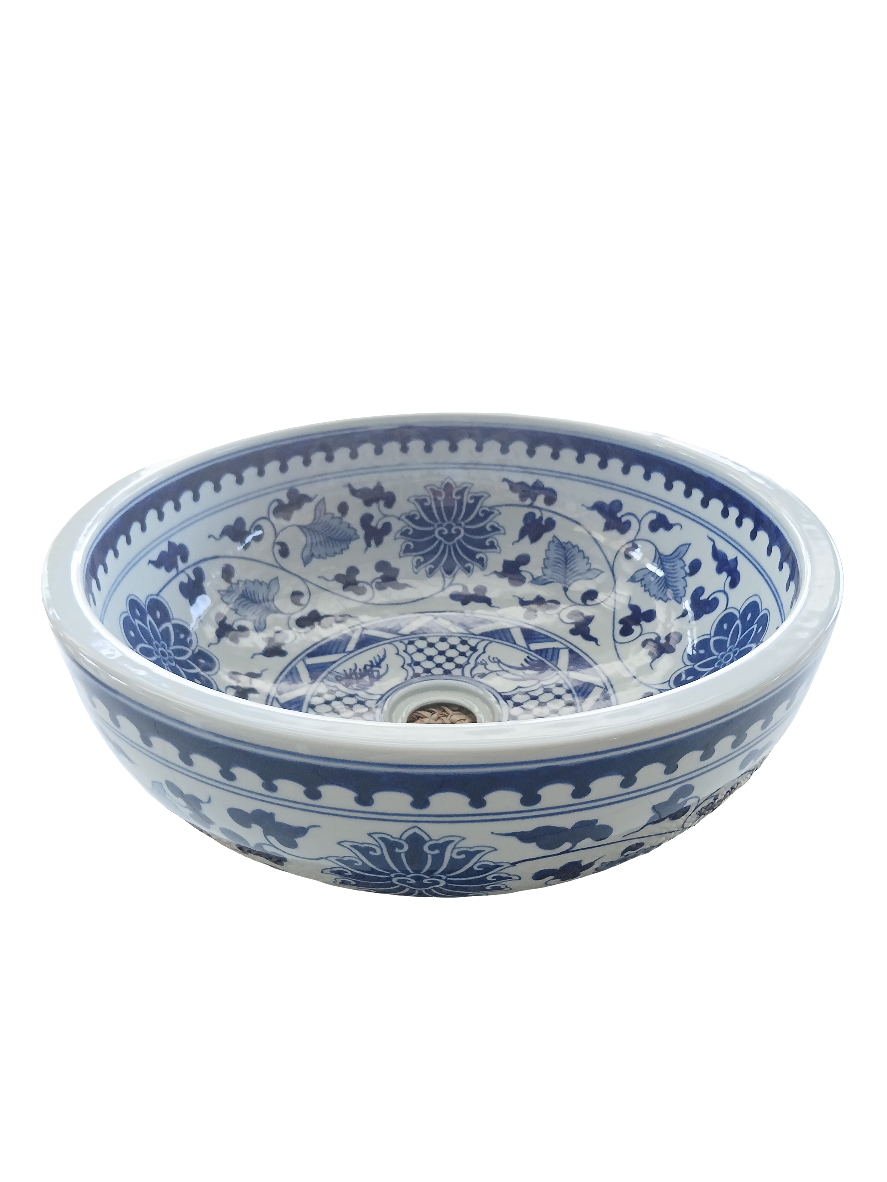 Hand Painted Ceramic Basin