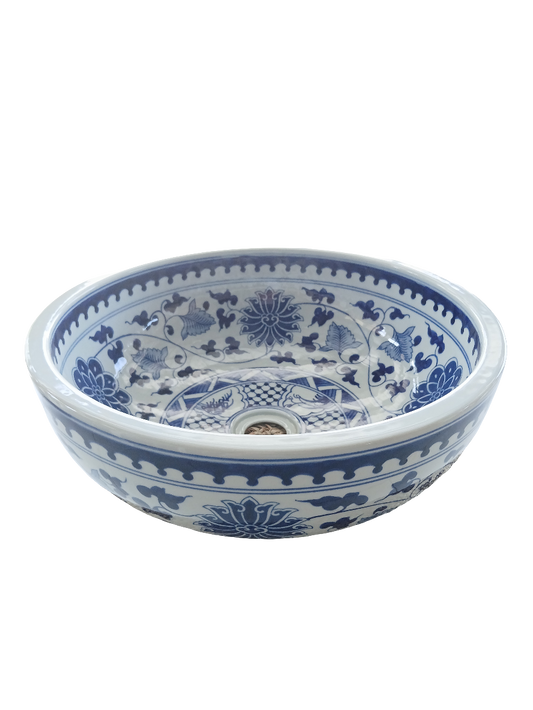 Hand Painted Ceramic Basin