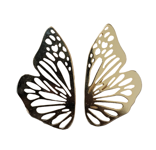Estones ESE082 Butterfly gold earrings