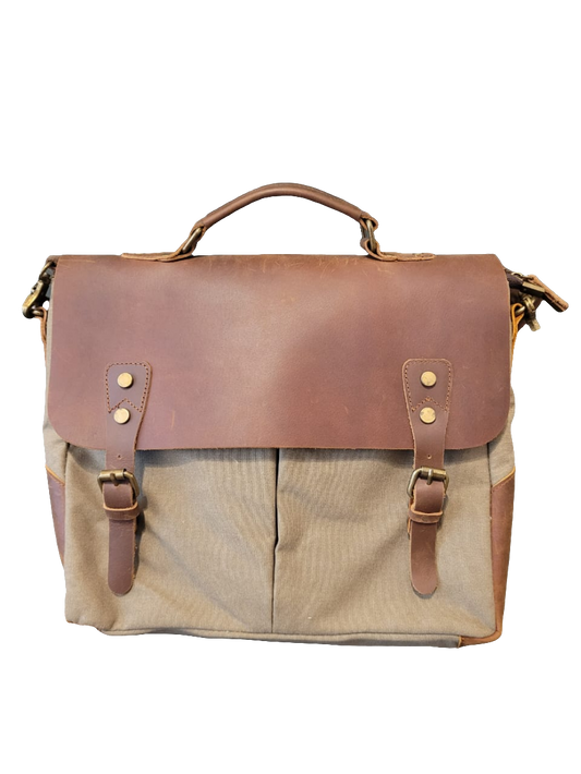 BR LEATHER LAPTOP BAG