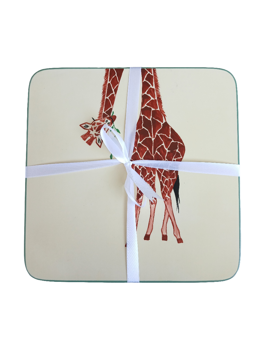 GIRAFFE SQ TABLE MATS SET OF 4