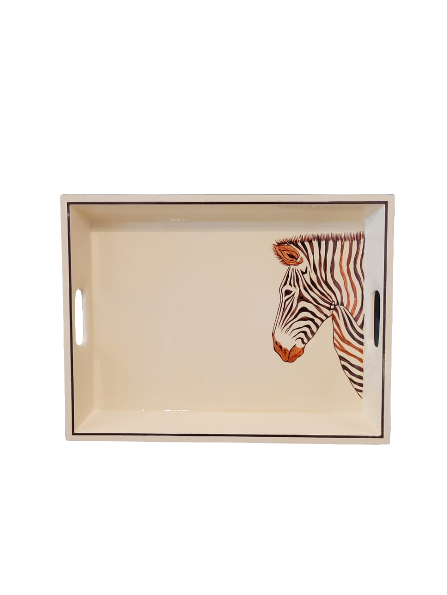 BR ZEBRA RECTANGLE TRAY