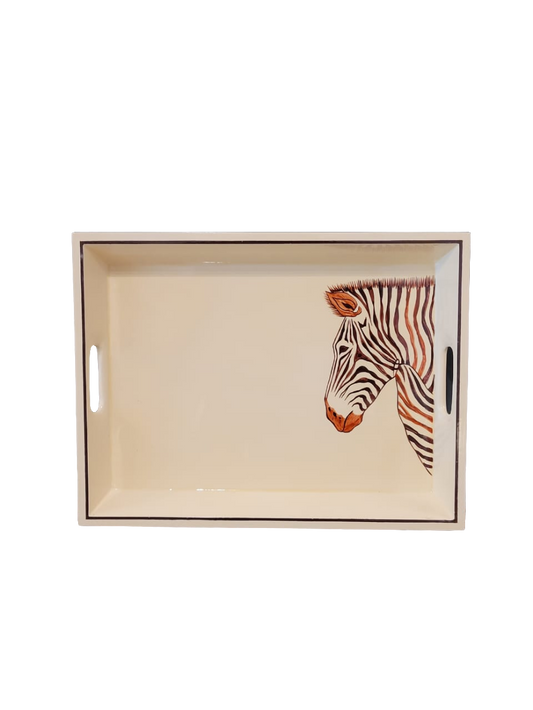 BR ZEBRA RECTANGLE TRAY