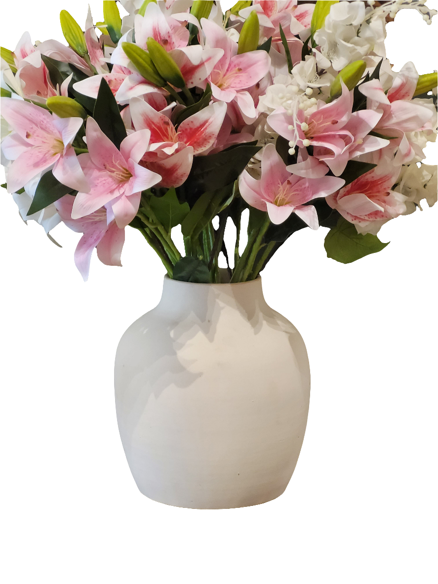 Br Rustic Ceramic Oval vase