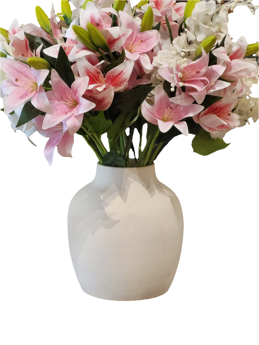 Br Rustic Ceramic Oval vase