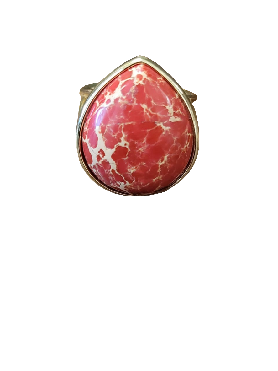 Estones ESR013-Nm Red Jasper ring in 22kgp