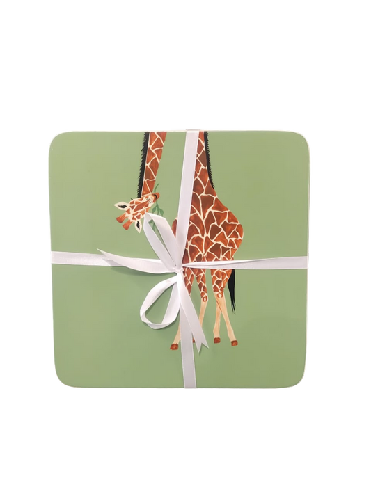Giraffe Square tablemats Green set of 4