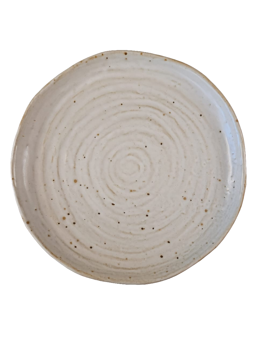 Br rustic cream dinner plate