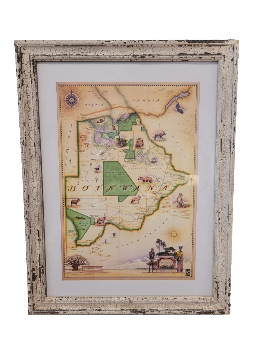 KHEM FRAME BOTSWANA MAP