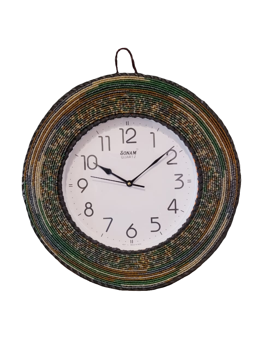 BEADED WALL CLOCK