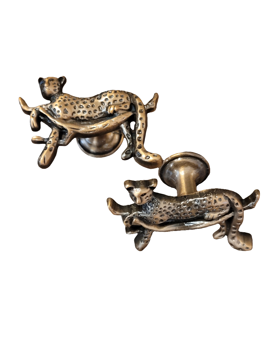 Bronze Leopard cabinet knob