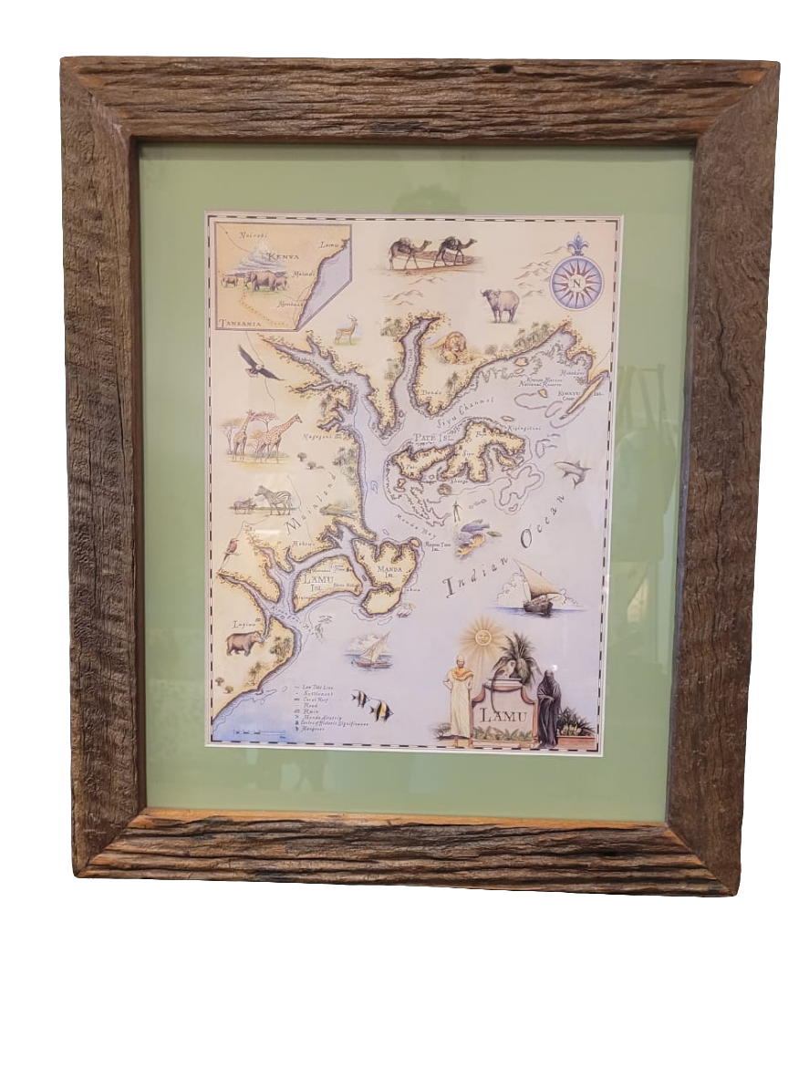 BR FRAMED LAMU MAP