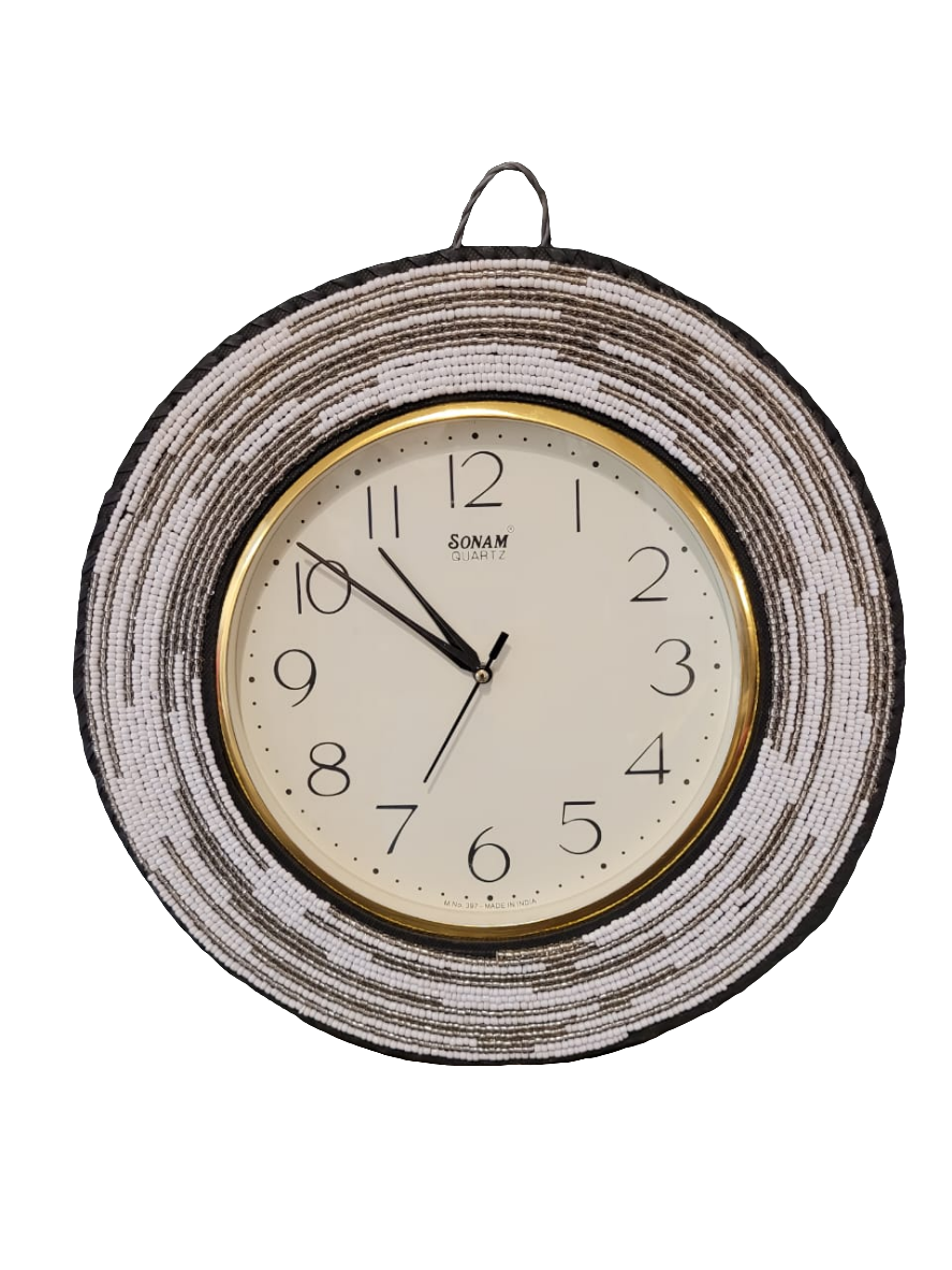 BEADED WALL CLOCK