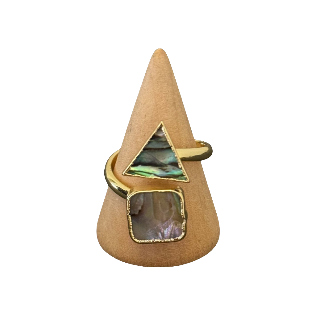 estones esr122 abalone shell ring
