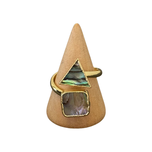 estones esr122 abalone shell ring