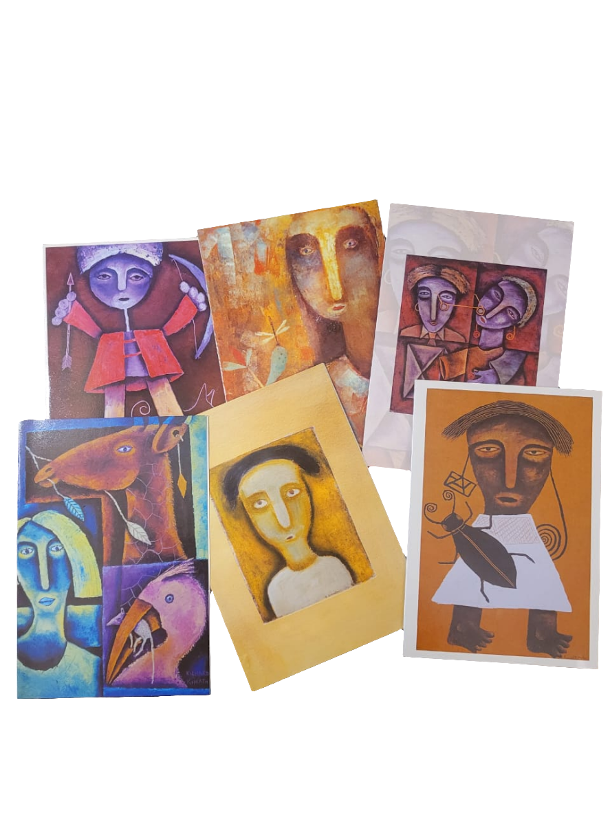 African artwork cards set of 6