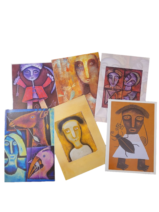 African artwork cards set of 6