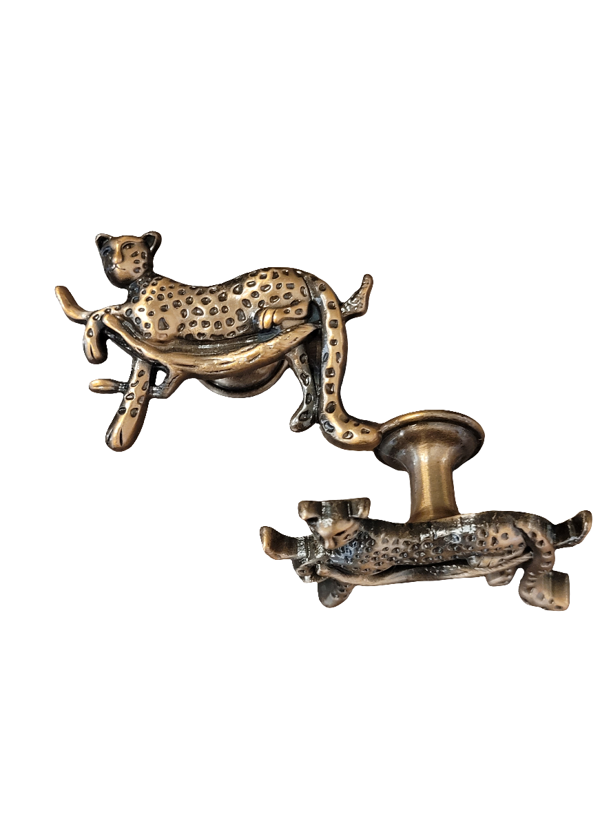 Bronze Leopard cabinet knob