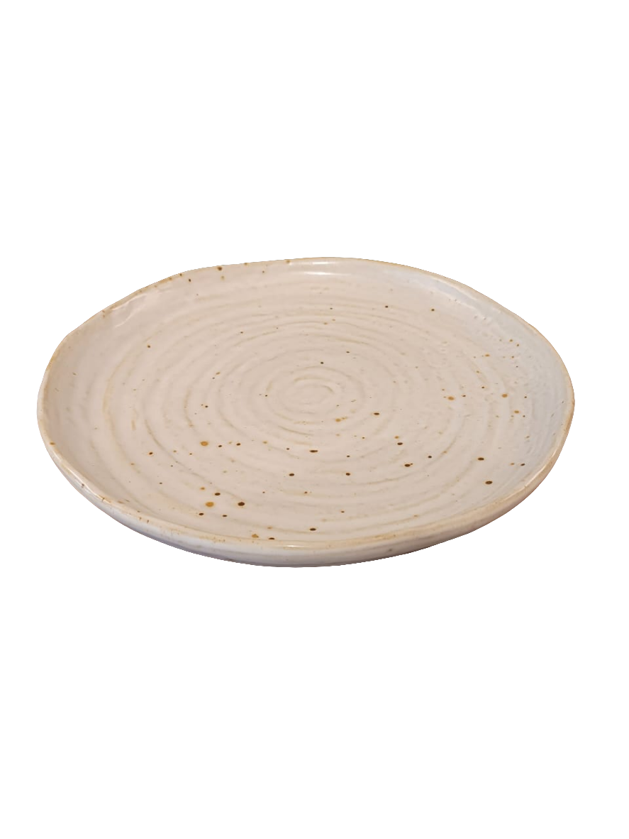 Br rustic cream dinner plate