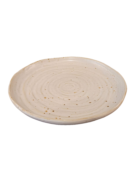 Br rustic cream dinner plate