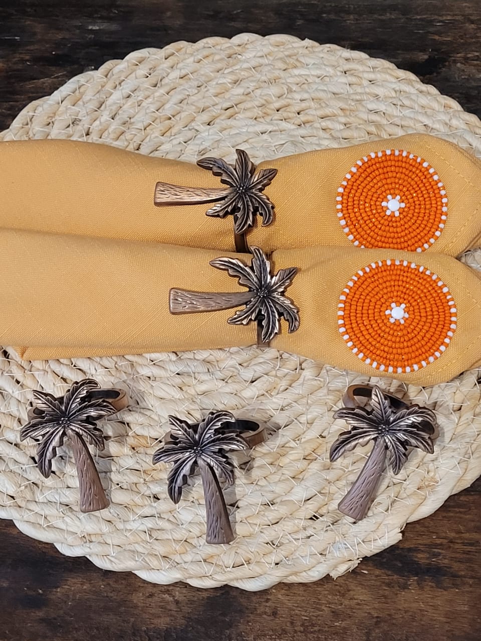 BRONZE PALM TREE NAPKIN RING