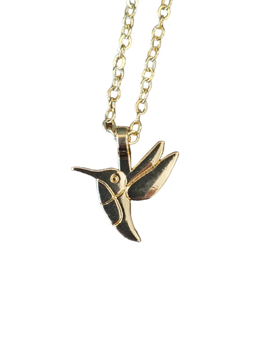 br bird brass necklace