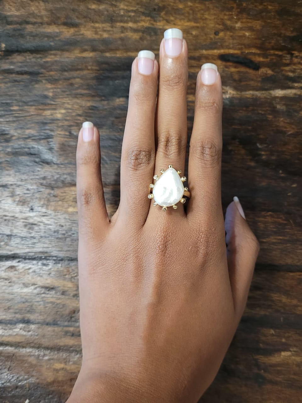 Estones ESR015-Nm Baroque pearl ring