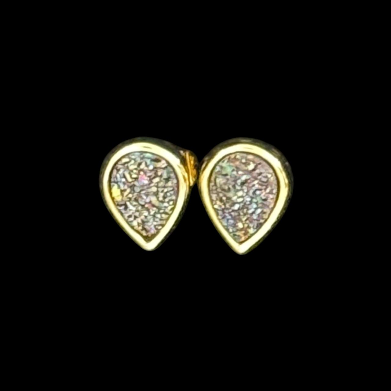 estones ese288 sugar druzy teardrop earrings