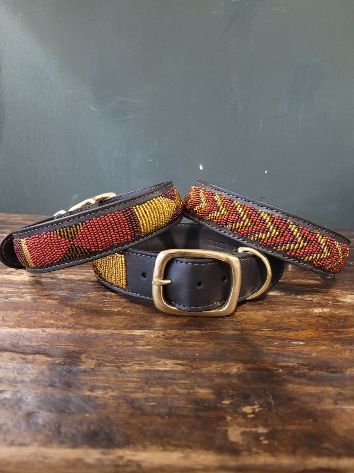 Mocca dog collar medium