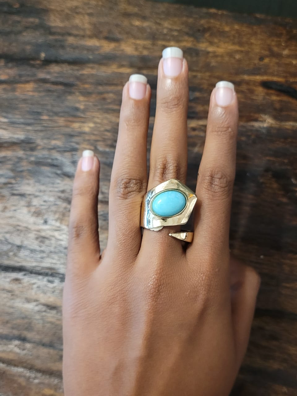 estones esr069 amazonite ring