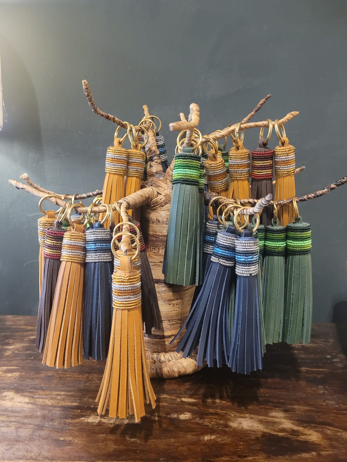 BR BEADED TASSEL KEYRINGS