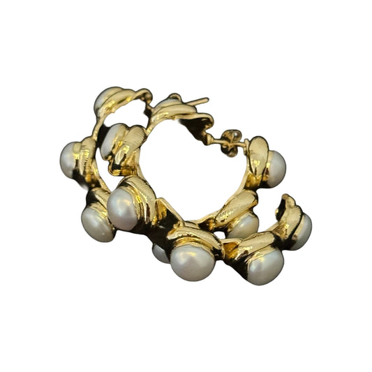 estones ese190 baroque pearl loop earring