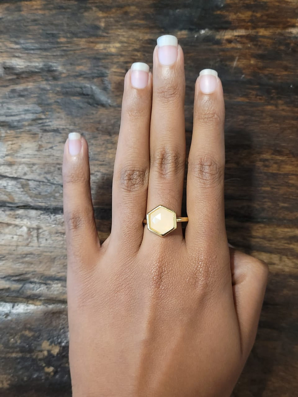 Estones ESR018-NM Rose Quartz ring
