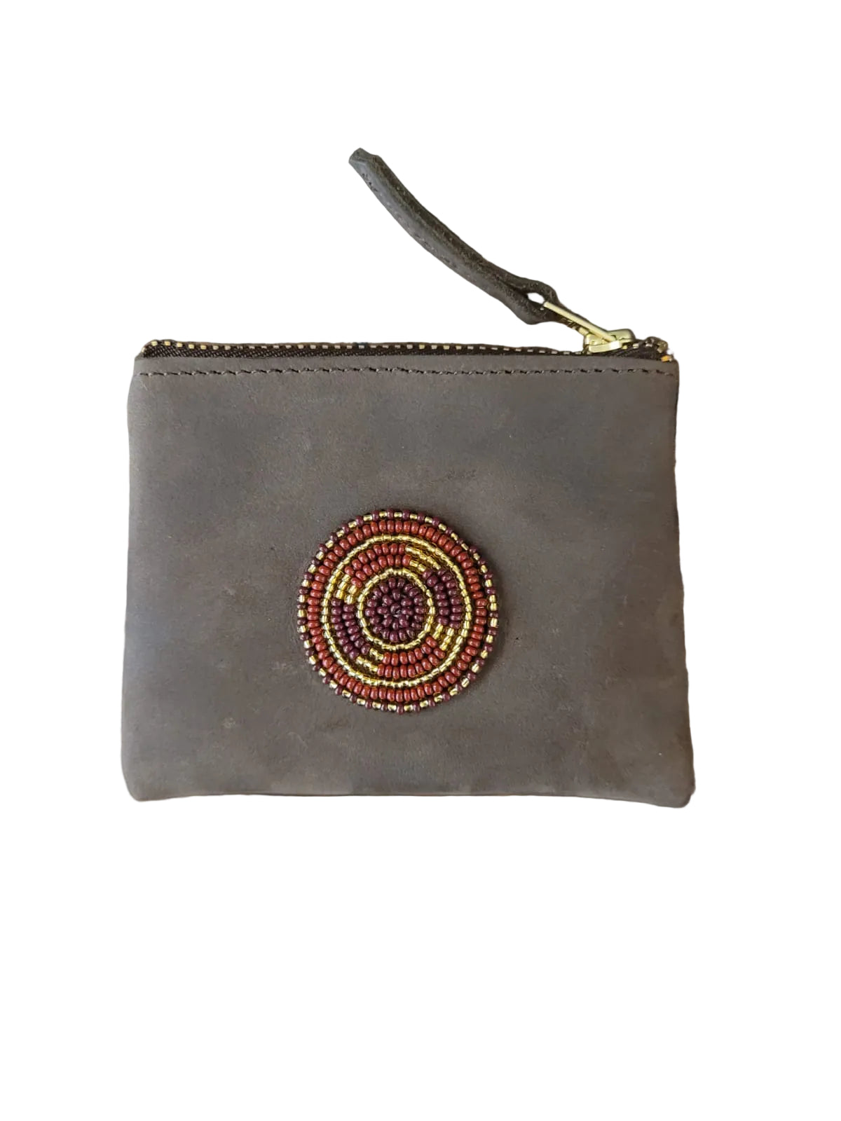 Mocca beaded coin purse