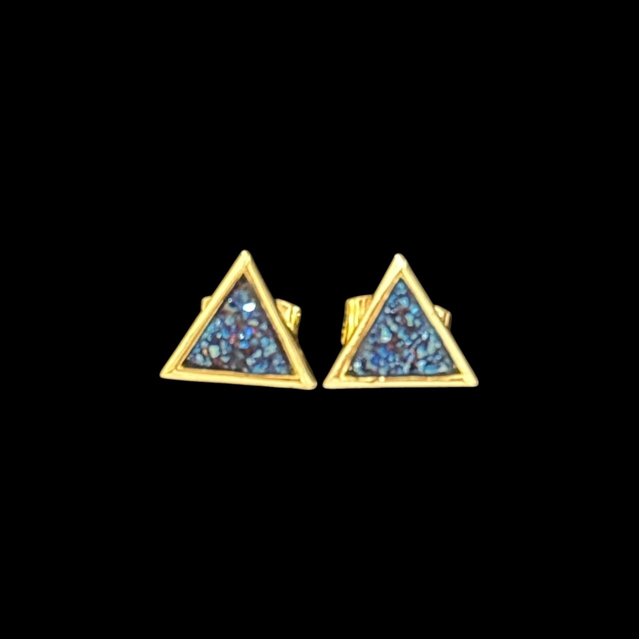 estones ese283 sugar druzy triangle earrings
