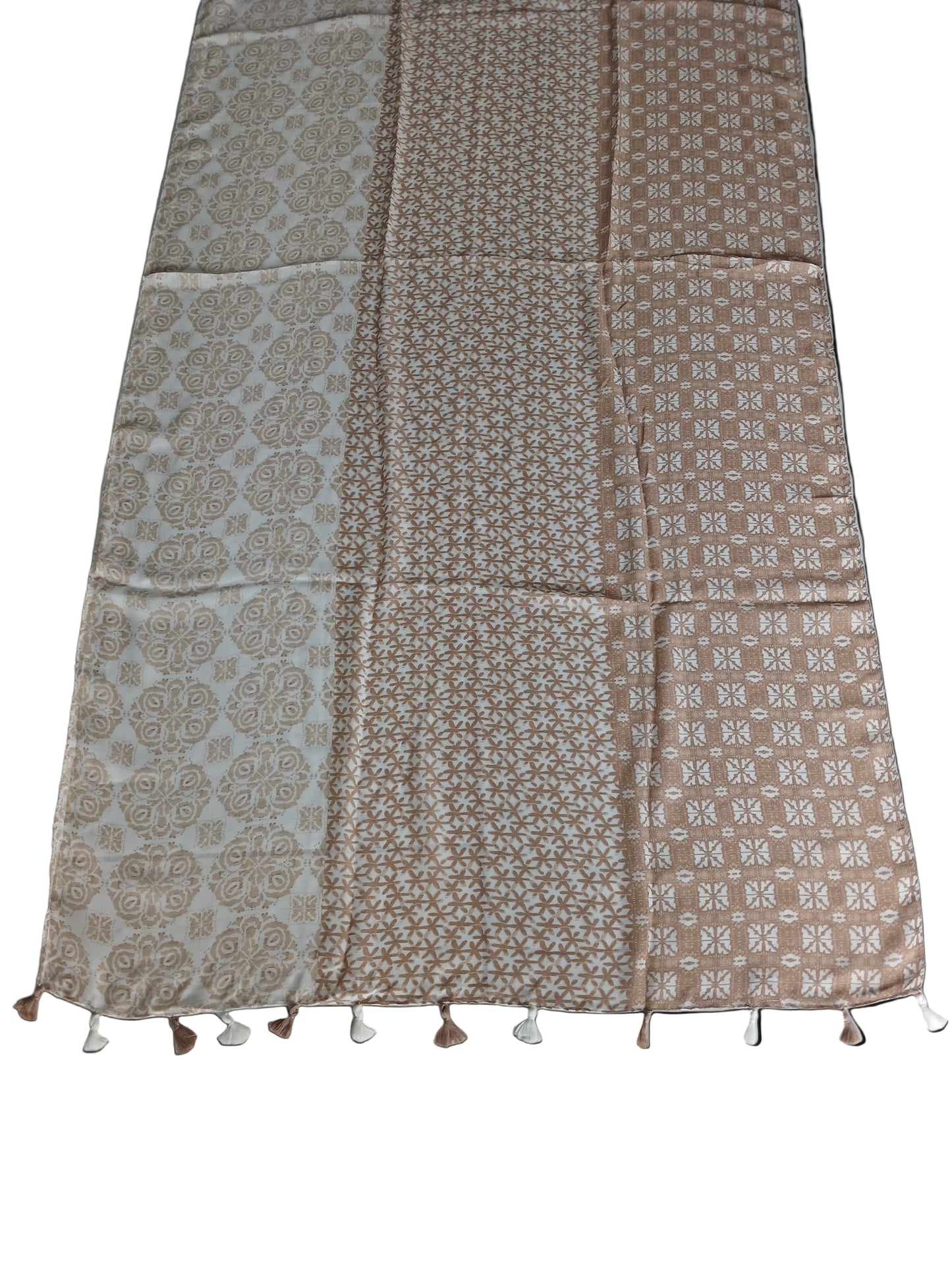 Br brown star and floral scarf