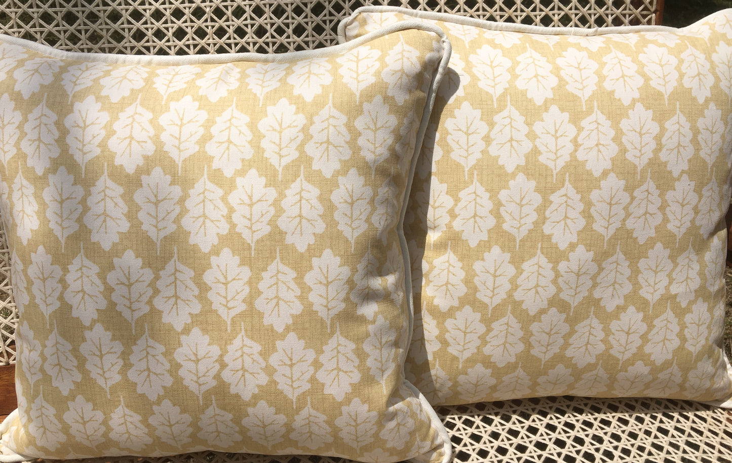 Great Oak Oatmeal/Mustard Cushion